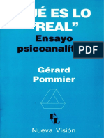 Pommier Gerard - Que Es Lo Real - Ensayo Psicoanalitico PDF