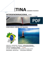 Capa e Apostila Da Segunda Apostila de Teologia Própria Revisada