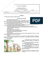 Ficha de Avaliação - 5.º