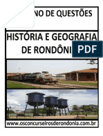 Caderno de Questões de História e Geografia de Rondônia