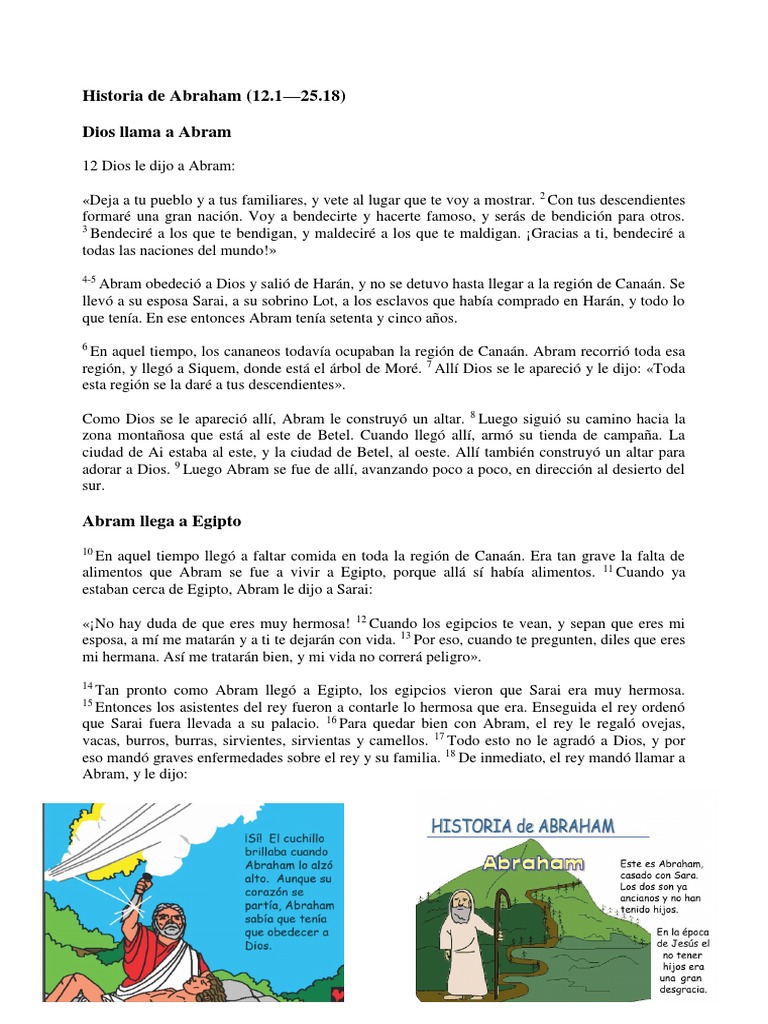 Resumen de la historia de Abraham | PDF | Religión y espiritualidad ...
