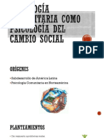 Psicología Comunitaria Como Psicología Del Cambio Social