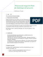 Proyecto de irrigación Pasto Grande - Evaluación de recursos hídricos