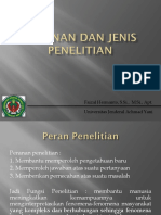 Peranan Dan Jenis Penelitian