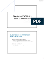 Tax On Partnerships Estates and Trusts