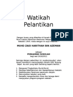 35812132 Contoh Watikah Pelantikan Pengawas Sekolah