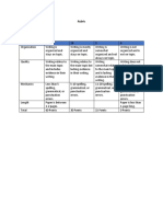 Weebly Rubric