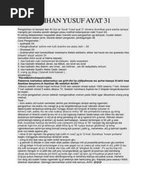 Mahabah Yusuf Ayat 31