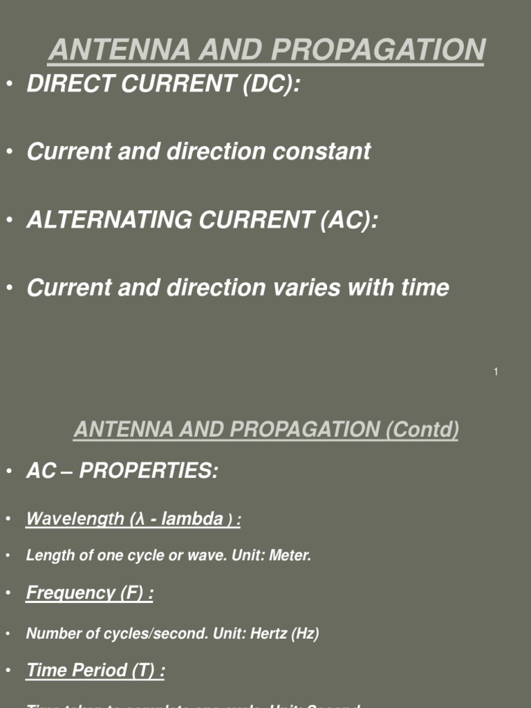 Antenna and Propagation PDF Radio Propagation Antenna (Radio)