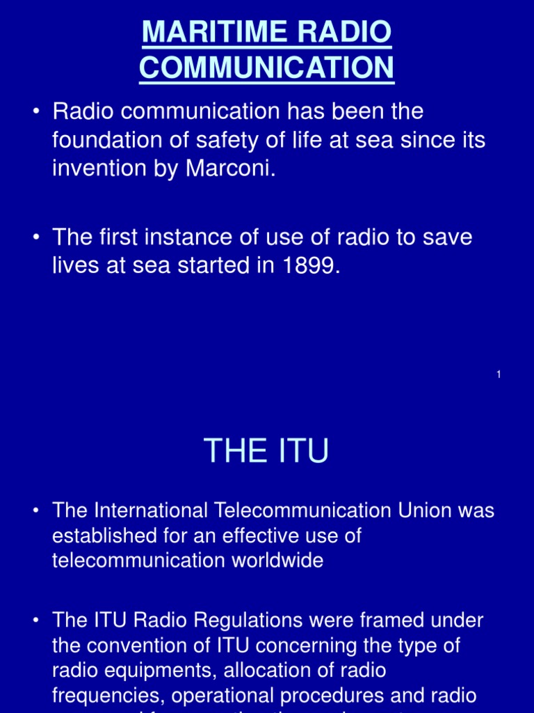 Maritime Radio Communication PDF Engineering Broadcasting