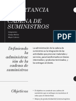 Importancia de La Cadena de Suministros