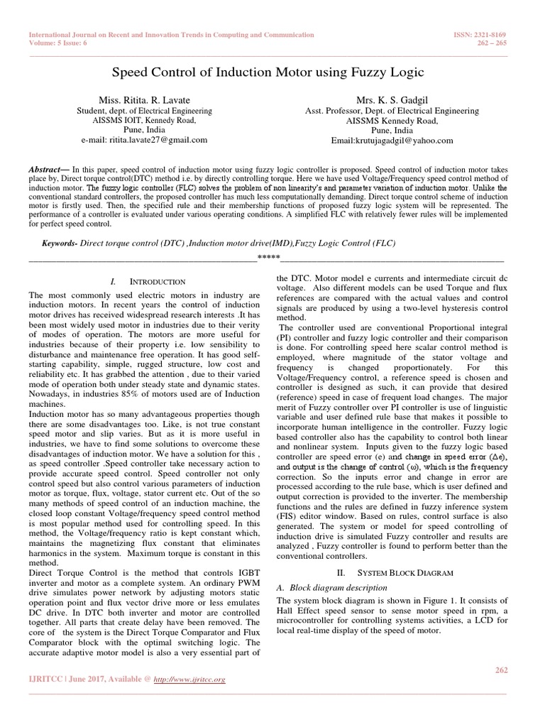 Fuzzy Logic Control for Induction Motors | PDF | Power Inverter | Mosfet