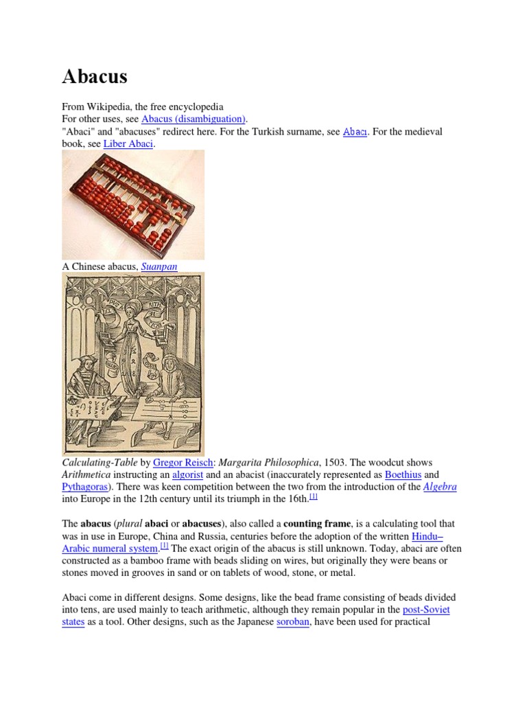 History Of Abacus Download Free Pdf Teaching Mathematics Science