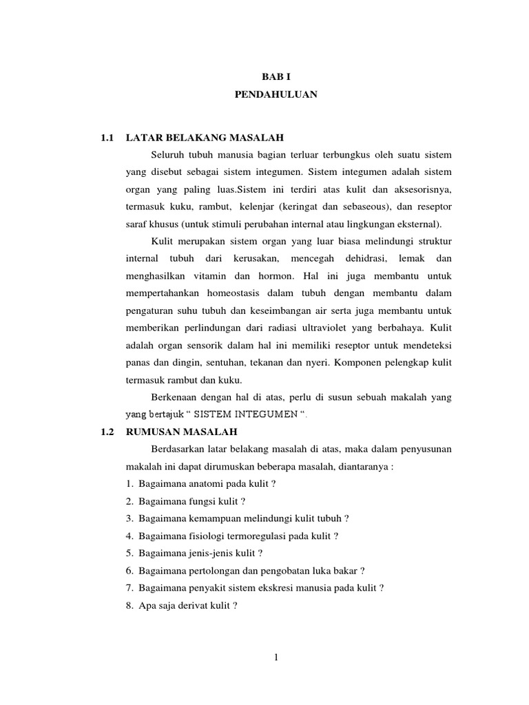 Makalah Sistem Integumen