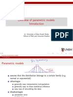Overview of Parametric Models:: C University of New South Wales School of Risk and Actuarial Studies