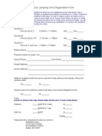 Ridgefield Arena - Jeff Cook Registration Form