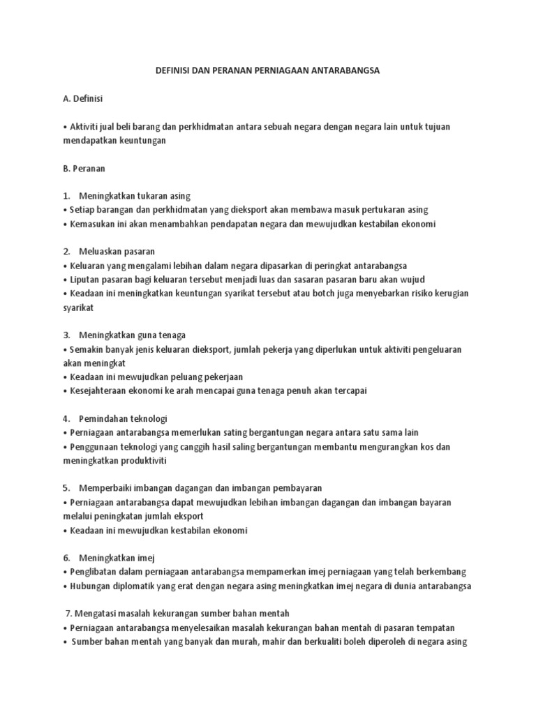 Perniagaan Antarabangsa Pdf