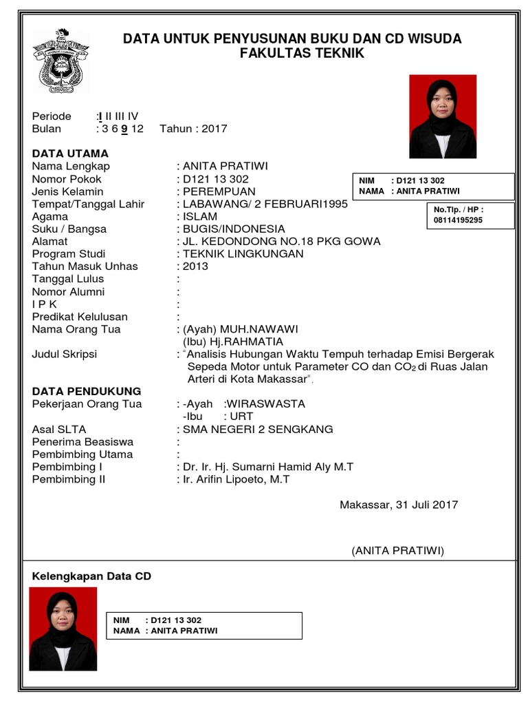 Profil Wisudawan Anita Pratiwi | PDF | Ilmu Sosial