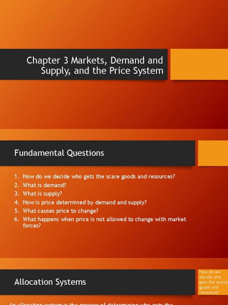 Understanding Markets and Price Systems | PDF | Supply (Economics ...