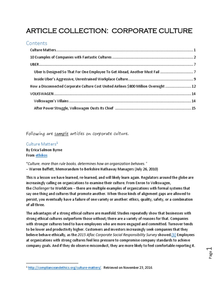 Article Collection Culture | PDF | Volkswagen Group | Volkswagen