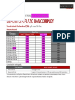 Tarifario Depositos Plazo