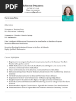 Rebecca Swanson CV