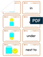 Flashcards Prepositions of Place PDF