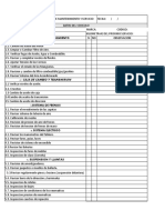 Check List de Mantenimiento y Servicios