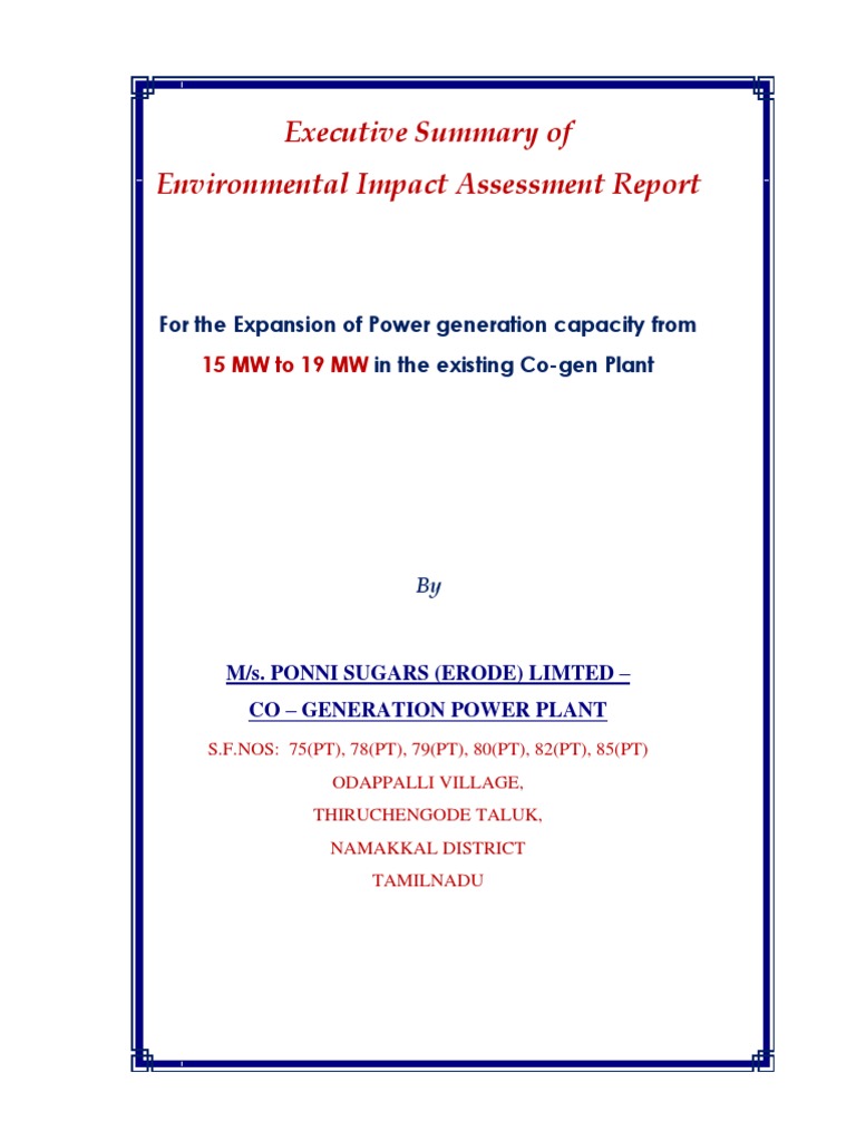 Environmental Impact Assessment Summary | PDF | Power Station | Steam