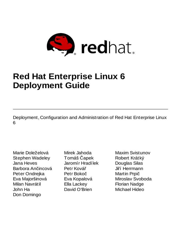 Red Hat Enterprise Linux 6 Deployment Guide en US | PDF