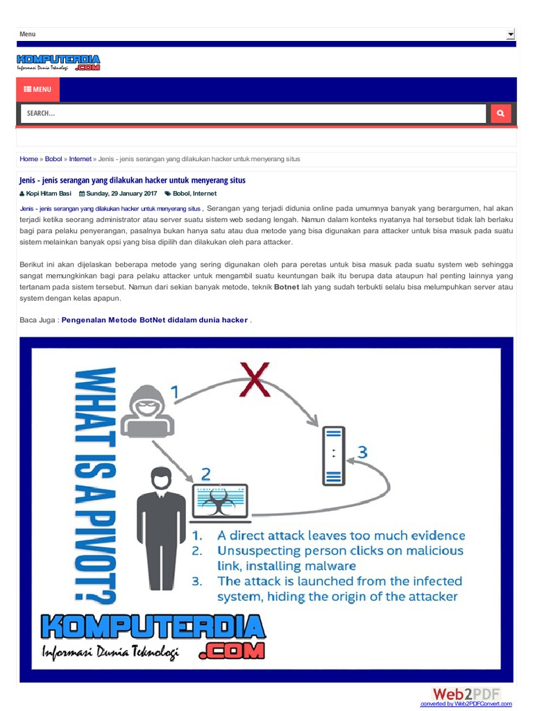 Jenis - Jenis Metode Yang Umum Dilakukan Hacker | PDF