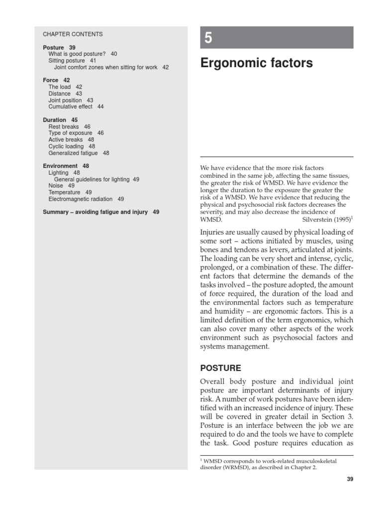 Factores Ergonomicos Ergonomic Factors PDF | PDF | Musculoskeletal ...