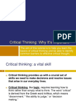 Critical Thinking: Why It's Important