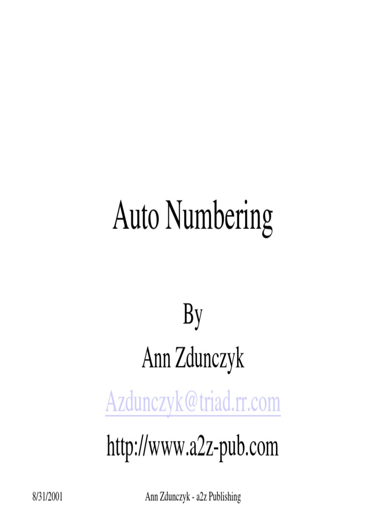 Auto Numbering | PDF | Letter Case | Paragraph