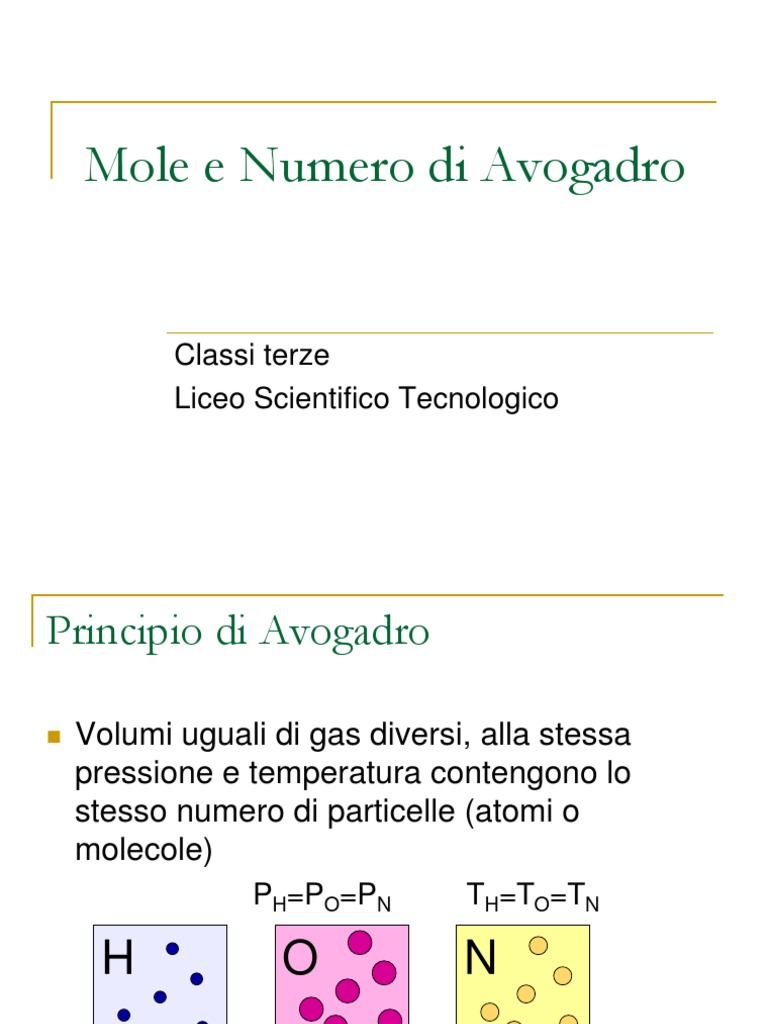 Cos è Il Numero Di Avogadro