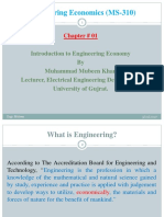 Engineering Economics (MS-310) : Chapter # 01