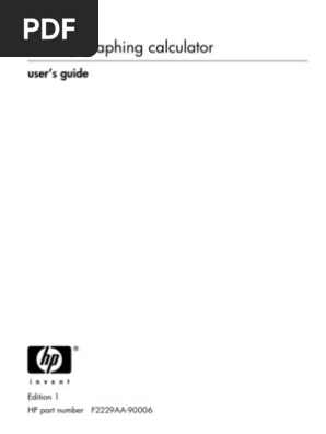 Hp 50g User S Guide English Matrix Mathematics Confidence Interval
