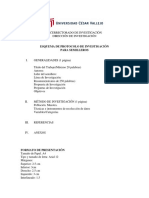 Esquema de Protocolo de Investigación para Semilleros