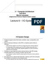 I/O Systems: CS6461 - Computer Architecture Fall 2016 Morris Lancaster