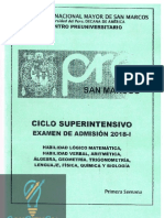 ConCienCia Ciclo Superintensivo 1era Semana Pre San Marcos 2018-I PDF