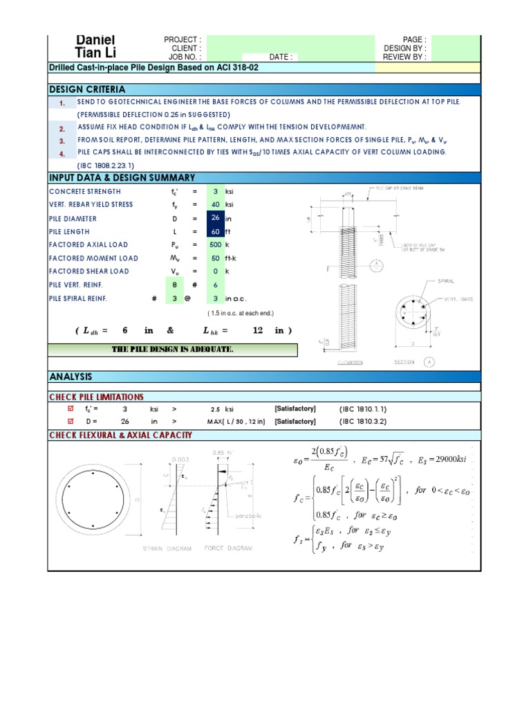 Concrete Pile Daniel T Li | PDF | Deep Foundation | Geotechnical ...