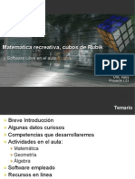 Matemática recreativa, cubos de Rubik y software libre en el aula