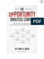 The Opportunity Analysis Canvas by James Green - Third Edition 