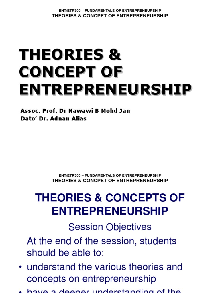 Fundamentals of Entrepreneurship Concepts | PDF | Entrepreneurship ...