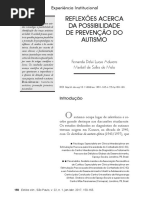 Reflexões Acerca Da Possibilidade de Prevenção Do Autismo