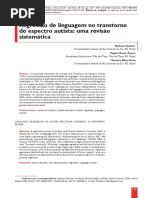 Regressão de Linguagem No Transtorno Do Espectro Autista 