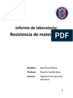 Informe Resistencia de Materiales I