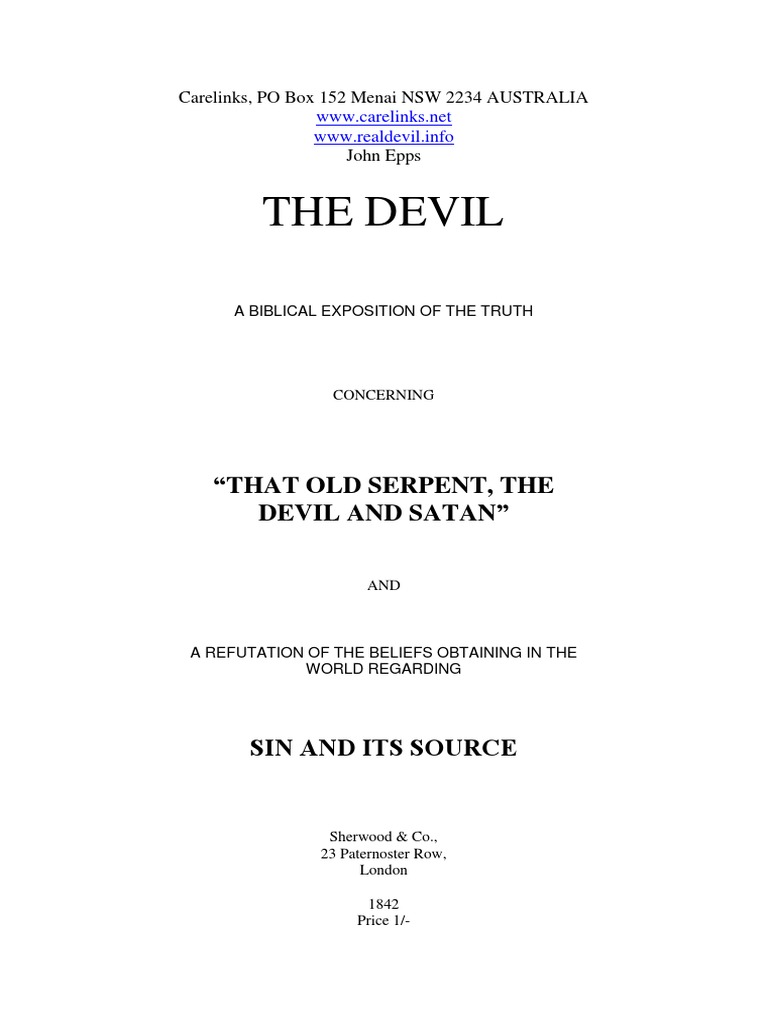 Biblical Truths About the Devil | PDF | Religious Belief And Doctrine ...