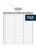 Form Daftar Hadir COC