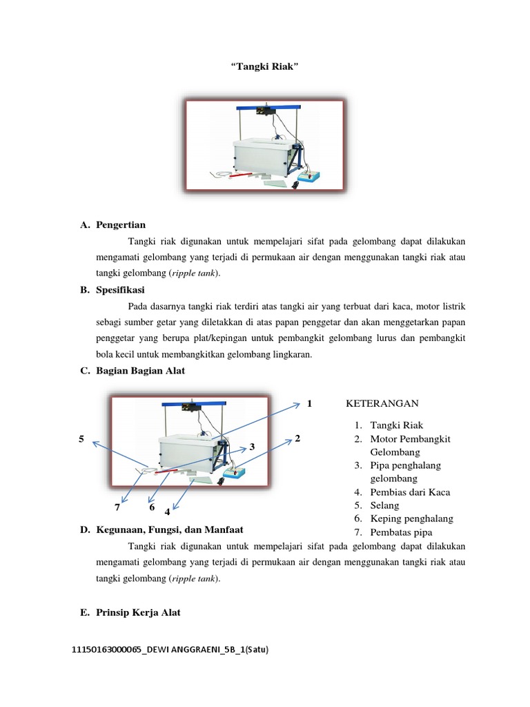 Fungsi dan Prinsip Kerja Tangki Riak | PDF | Griya & Taman | Teknologi ...